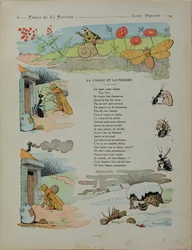 De cicade en de mier, uit de „Fabels“ van Jean de La Fontaine (1621-95), 1906